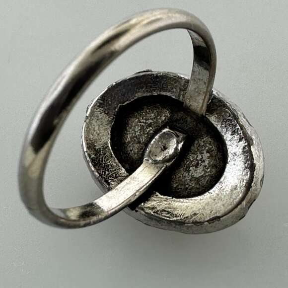 925 Sterling Silver Oval Turquoise Ring - Size 5.5, 3.54 g - Picture 4 of 7